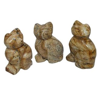 Landschaftsjaspis Katze ca. 30 x 45 mm