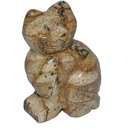 Landschaftsjaspis Katze ca. 30 x 45 mm