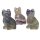Fluorit Katze ca. 40 x 25 mm aus echtem Edelstein als Handschmeichler