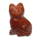 Goldfluss Katze 40 x 25 mm mit schnem Glimmer / Glitzer