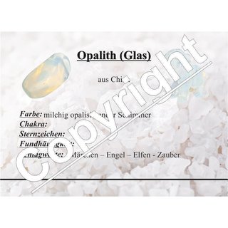 Opalith Katze (Glas, synthetisch)  ca. 40 x 25 mm mit Opal Schimmer