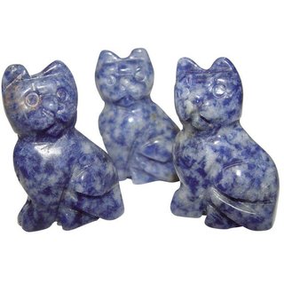 Sodalith Katze ca. 40 x 25 mm Edelstein Figur