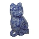 Sodalith Katze ca. 40 x 25 mm Edelstein Figur