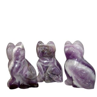 Amethyst Katze ca. 40 x 25 mm als Handschmeichler