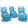 Türkinit Katze (Magnesit coloriert) ca. 40 x 25 mm als schöne türkis Farbe