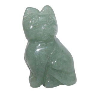 Aventurin Katze ca. 40 x 25 mm als Handschmeichler oder Glcksbringer