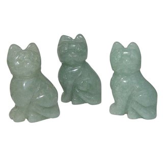 Aventurin Katze ca. 40 x 25 mm als Handschmeichler oder Glcksbringer