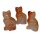 Carneol - Achat Katze hell braun aus echtem Edelstein ca. 40x25 mm