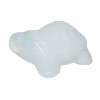 Opalith (Glas, synthetisch) Schildkrte ca. 28 x 19 x 12 mm mit Opal Schimmer