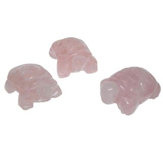 Rosenquarz Schildkrte  ca. 28 x 19 x 12 mm schne Deko Figur und Glcksbringer