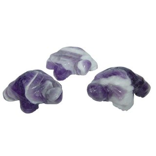 Amethyst gebndert Schildkrte ca. 40 x 25 x 15 mm aus echtem Edelstein