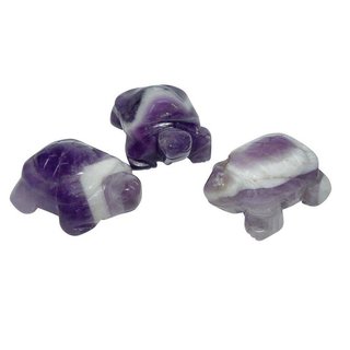 Amethyst gebndert Schildkrte ca. 28 x 19 x 12 mm aus echtem Edelstein