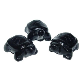 Obsidian schwarz Schildkrte ca. 50 x 34 x 22 mm