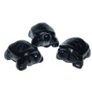 Obsidian schwarz Schildkröte ca. 50 x 34 x 22 mm