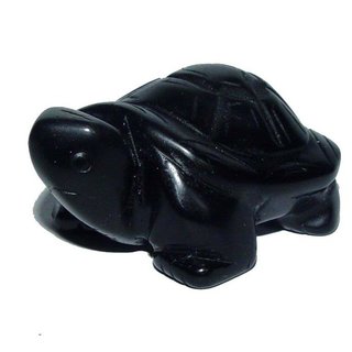 Obsidian schwarz Schildkrte ca. 28 x 19 x 12 mm
