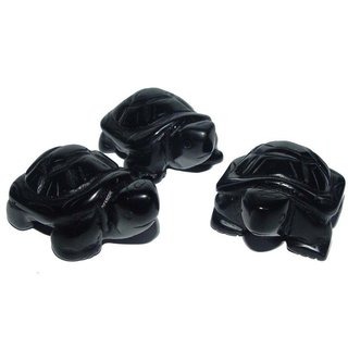 Obsidian schwarz Schildkrte ca. 28 x 19 x 12 mm