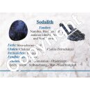 Sodalith Daumenstein Schlaf Stein flacher XL mit Mulde ca. 40 x 60 mm