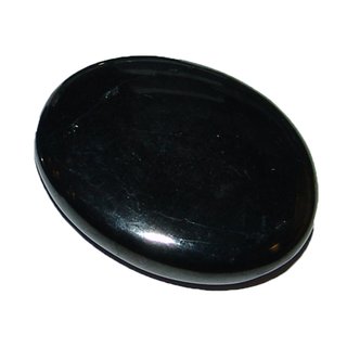 Gagat (Jett)  flacher Trommelstein Handschmeichler Gre ca. 35 - 45 mm