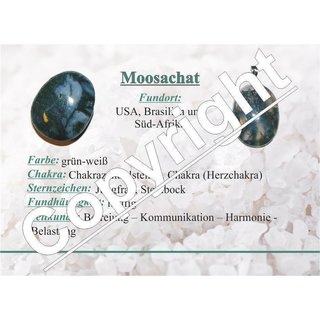 Moosachat 100 g Trommelsteine Handschmeichler ca. 7 - 11 Steine