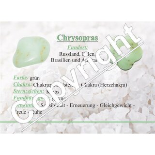 Chrysopras 20 g kleine Trommelsteine Handschmeichler Wassersteine ca. 9 - 14 Steine