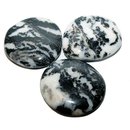 Zebra Marmor Scheibenstein  Edelstein Trommelstein ca. 30...