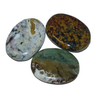 Ozean Jaspis Scheibenstein flacher Edelstein Trommelstein ca. 30 - 40 mm 1 Stück