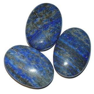 Lapislazuli  Scheibenstein flacher Trommelstein XL ca. 50 mm 1 Stck