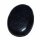 Turmalin schwarz / Schörl flacher Trommelstein Handschmeichler 70 -100 g ca. 40 -60 mm
