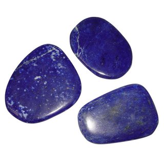 Lapislazuli TOP Scheibenstein flacher Trommelstein ca. 30 - 40 mm 1 Stck