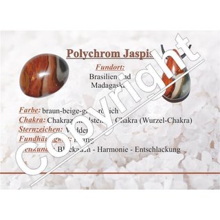 Polychrom Jaspis Trommelstein Handschmeichler