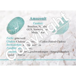 Amazonit Scheibenstein flacher Edelstein Trommelstein