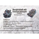 Edelsteinkarten- Bergkristall mit Titanium