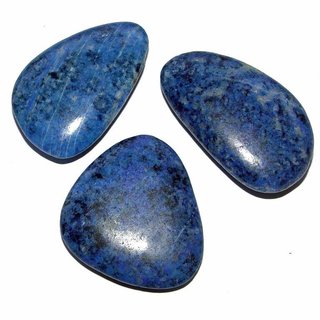 Lapislazuli Handschmeichler Scheibenstein flacher Trommelstein schnes blau ca. 40 x 30 mm