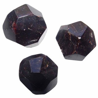 Granat Almandin  facettierter polierter Trommelstein ca. 25 - 30 mm Handschmeichler ugs. Karfunkelstein