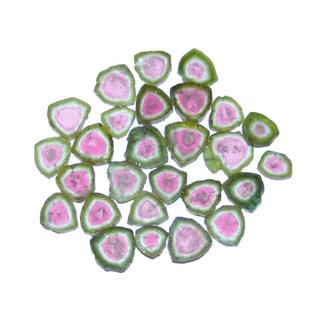 Wassermelonen Turmalin Scheibe ca. 5 x 5 x 2 mm Super A* Qualität