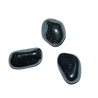 3 Stück Hämatit auch Blutstein genannt Trommelsteine gute Polierung grau glänzend ca. 20 - 25 mm