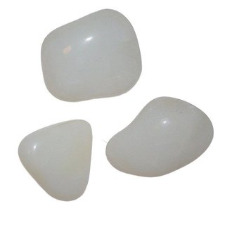 Opal wei - Milchopal 3 Stck kleine Handschmeichler auch als Wassersteine je ca. 20 - 30 mm