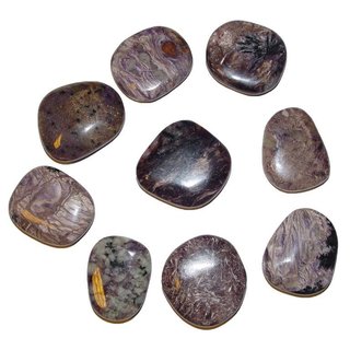 Charoit Trommelstein flacher Scheibenstein ca. 30 - 40 mm A*Qualitt interessante Maserung