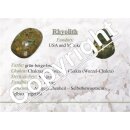 Ryolith Anhänger flacher Trommelstein ca. 30 x 20 mm in Tropfen Form mit Bohrung ca. 2,5 mm