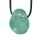 Fluorit grün Anhänger flacher Trommmelstein ca. 30 x 20 mm in Tropfen Form mit Bohrung ca. 2,5 mm