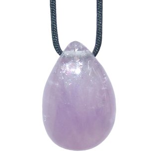 Amethyst klar Trommelstein Tropfen gebohrt(2,5 mm) Glckstein Anhnger