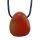Carneol - Achat Anhänger flacher Trommelstein in Tropfen Form ca. 30 x 20 mm mit Bohrung: ca. 2,5 mm