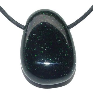 Grnfluss Trommelstein Tropfen gebohrt(2,5 mm) Glckstein Anhnger Edelstein