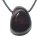 Granat Anhänger flacher Trommelstein ca. 30 x 20 mm in Tropfen Form mit Bohrung: ca. 2,5 mm
