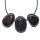 Granat Anhänger flacher Trommelstein ca. 30 x 20 mm in Tropfen Form mit Bohrung: ca. 2,5 mm