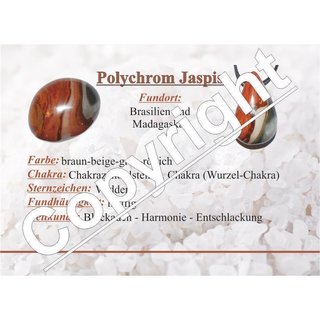 Polychrom Jaspis Trommelstein Tropfen gebohrt(2,5 mm) Glückstein Anhänger