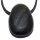 Obsidian Gold Anhänger flacher Trommelstein ca. 30 x 20 mm in Tropfen Form mit Bohrung ca. 2,5 mm