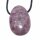 Lepidolith Anhänger flacher Trommelstein ca. 30 x 20 mm in Tropfen Form mit Bohrung: ca. 2,5 mm