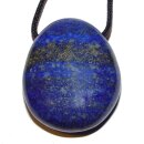 Lapislazuli Anhnger flacher Trommelstein XL ca. 35 x 30...