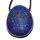 Lapislazuli Anhänger flacher Trommelstein XL ca. 35 x 30 mm in  Tropfen Form mit Bohrung ca. 2,5 mm